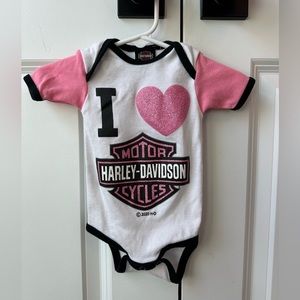 Harley-Davidson Infant ‘I ❤️ Harley-Davidson Motorcycles’ Onesie (Size 3-6 Mo)